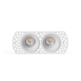 Spoturi tavan fals - Corp incastrabil cu 2 Spoturi directionabile trimless FLIC 2L alb MR11 GU10