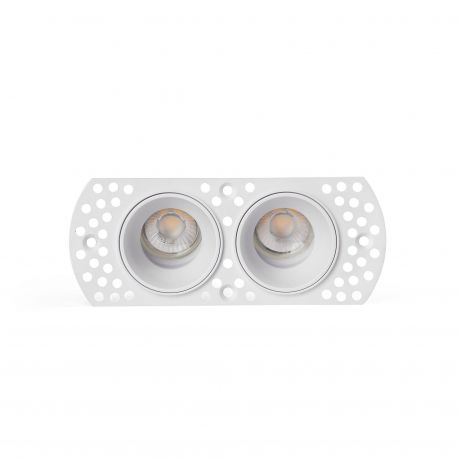 Spoturi tavan fals - Corp incastrabil cu 2 Spoturi directionabile trimless FLIC 2L alb MR11 GU10