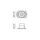 Spoturi tavan fals - Spot directionabil trimless FLIC 1L negru MR11 GU10