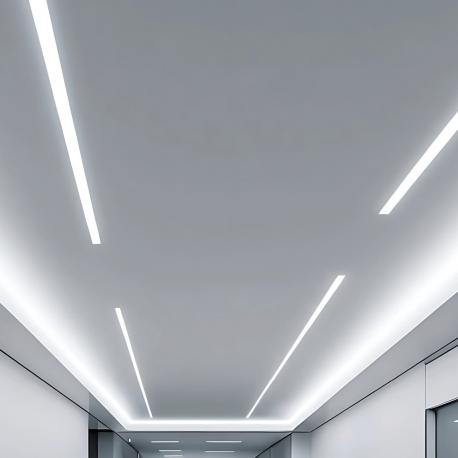 Lustre / Pendule spatii comerciale - Profil Trimless, Corp de iluminat liniar incastrabil 48MM 170CM ON/OFF