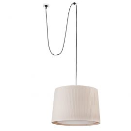 Pendule, Lustre suspendate - Lustra/Pendul decorativ cu cablu si stecher SAMBA negru/bej