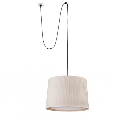 Pendule, Lustre suspendate - Lustra/Pendul decorativ cu cablu si stecher SAMBA negru/bej