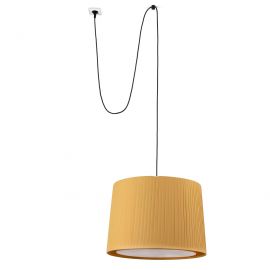 Pendule, Lustre suspendate - Lustra/Pendul decorativ cu cablu si stecher SAMBA negru/galben