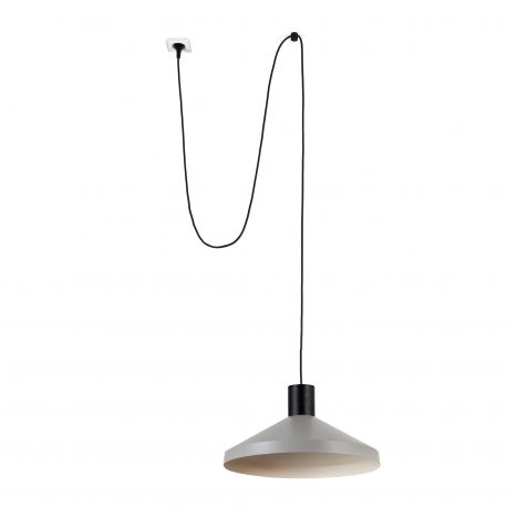 Pendule, Lustre suspendate - Lustra/Pendul decorativ cu cablu si stecher KOMBO 400 gri