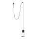 Pendule, Lustre suspendate - Lustra/Pendul decorativ cu cablu si stecher KOMBO 120 bej