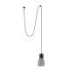 Pendule, Lustre suspendate - Lustra/Pendul decorativ cu cablu si stecher KOMBO 120 gri