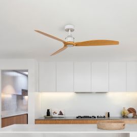 Lustre cu ventilator - Ventilator tavan cu telecomanda JUST FAN M alb/artar