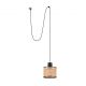 Pendule, Lustre suspendate - Lustra/Pendul decorativ cu cablu si stecher MAMBO 210 negru/ratan