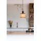 Pendule, Lustre suspendate - Lustra/Pendul decorativ cu cablu si stecher MAMBO 210 negru/ratan