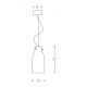 Pendule, Lustre suspendate - Pendul, Lustra suspendata 1XE27 Indi alb 13cm