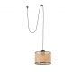 Pendule, Lustre suspendate - Lustra/Pendul decorativ cu cablu si stecher MAMBO 320 negru/ratan