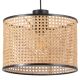 Pendule, Lustre suspendate - Lustra/Pendul decorativ cu cablu si stecher MAMBO 320 negru/ratan