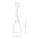 Pendule, Lustre suspendate - Pendul, Lustra suspendata 1XE27 Indi alb 18cm