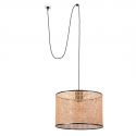 Lustra/Pendul decorativ cu cablu si stecher MAMBO 450 negru/ratan