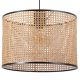 Pendule, Lustre suspendate - Lustra/Pendul decorativ cu cablu si stecher MAMBO 450 negru/ratan