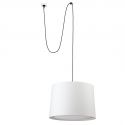 Lustra/Pendul decorativ cu cablu si stecher CONGA alb