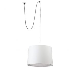 Lustra/Pendul decorativ cu cablu si stecher CONGA alb