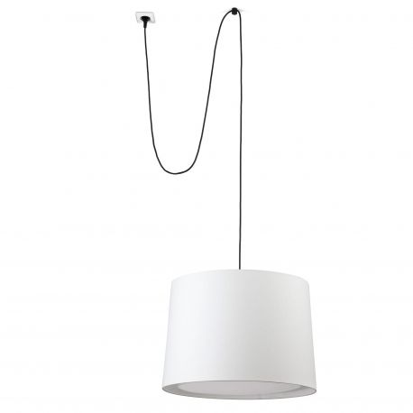 Pendule, Lustre suspendate - Lustra/Pendul decorativ cu cablu si stecher CONGA alb