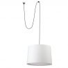 Lustra/Pendul decorativ cu cablu si stecher CONGA alb