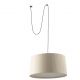 Pendule, Lustre suspendate - Lustra/Pendul decorativ cu cablu si stecher SAMBA 700 negru/bej
