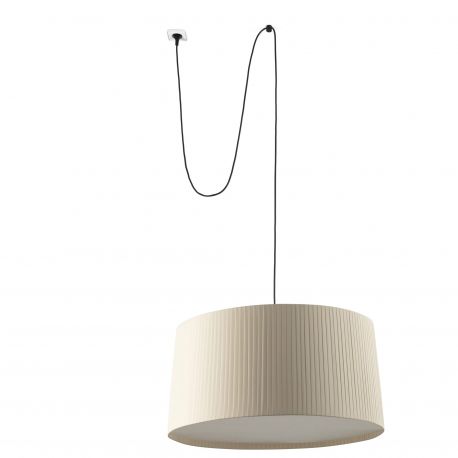 Pendule, Lustre suspendate - Lustra/Pendul decorativ cu cablu si stecher SAMBA 700 negru/bej
