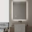 Oglinda baie cu iluminat LED 20W 3000K-4000K IP44 80x60cm