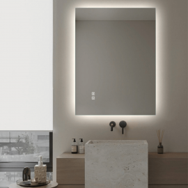 Oglinda baie cu iluminat LED 20W 3000K-4000K IP44 80x60cm