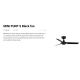 Lustre cu ventilator - Ventilator tavan cu telecomanda MINI PUNT S negru