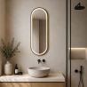 Oglinda baie cu iluminat LED 18W 3000K-4000K IP44 negru