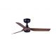 Lustre cu ventilator - Ventilator tavan cu telecomanda MINI PUNT S negru/nuc