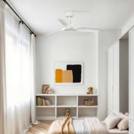 Lustre cu ventilator - Ventilator tavan cu telecomanda HEY S alb