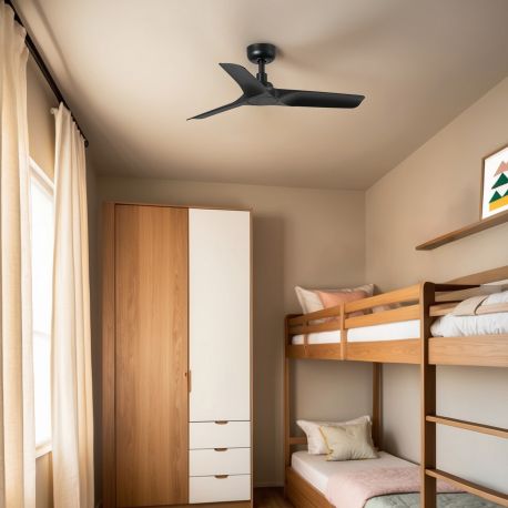 Lustre cu ventilator - Ventilator tavan smart sistem TUYA si telecomanda HEY S negru