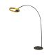 Lampadare - Lampa de podea arcuita design modern LUX Gold and Black steel