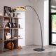 Lampadare - Lampa de podea arcuita design modern LUX Gold and Black steel