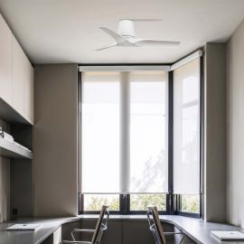 Lustre cu ventilator - Ventilator tavan cu telecomanda HEY TUB S alb