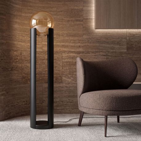Lampadare - Lampa de podea design modern LUX Black steel