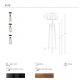 Lampadare - Lampa de podea cu trepied din lemn design modern LUX Walnut