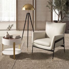 Lampadare - Lampa de podea cu trepied design modern LUX Gold and Black Steel