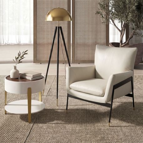 Lampadare - Lampa de podea cu trepied design modern LUX Gold and Black Steel