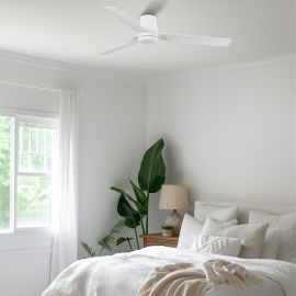 Lustre cu ventilator - Ventilator tavan smart sistem TUYA si telecomanda PUNT TUB M alb