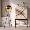 Lampa de podea cu trepied design industrial Black steel 