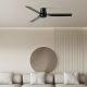 Lustre cu ventilator - Ventilator tavan cu telecomanda PUNT TUB M negru