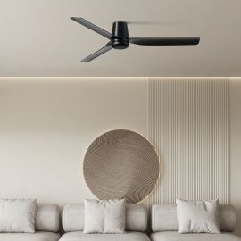 Lustre cu ventilator - Ventilator tavan cu telecomanda PUNT TUB M negru