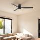 Lustre cu ventilator - Ventilator tavan smart sistem TUYA si telecomanda PUNT TUB M negru