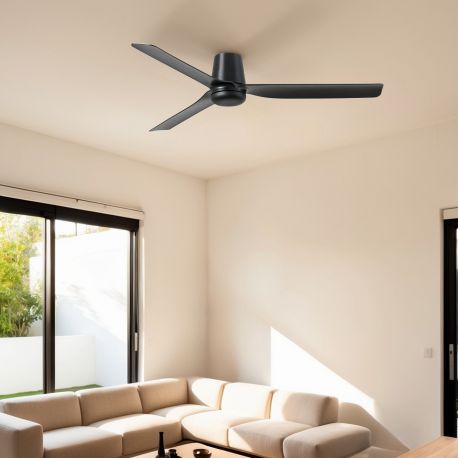 Lustre cu ventilator - Ventilator tavan smart sistem TUYA si telecomanda PUNT TUB M negru
