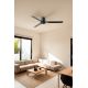 Lustre cu ventilator - Ventilator tavan smart sistem TUYA si telecomanda PUNT TUB M negru