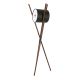 Lampadare - Lampa de podea din lemn si piele sintetica design LUX Black
