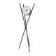 Lampadare - Lampa de podea din lemn si piele sintetica design LUX Black