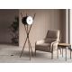 Lampadare - Lampa de podea din lemn si piele sintetica design LUX Black