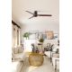 Lustre cu ventilator - Ventilator tavan smart sistem TUYA si telecomanda PUNT TUB M negru/nuc